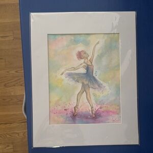 Ballet Dancer Watercolor Art